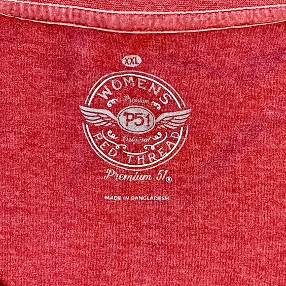 P51 Red Thread Women's Red Thread Yosemite California ¾ sleeve t-shirt XXL - Picture 4 of 4